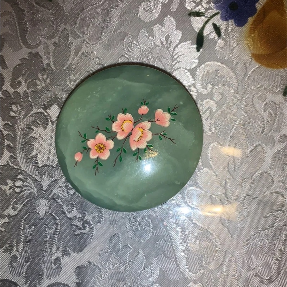 Italian Genuine Alabaster Trinket Box